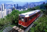 香港太平山顶缆车及凌霄阁